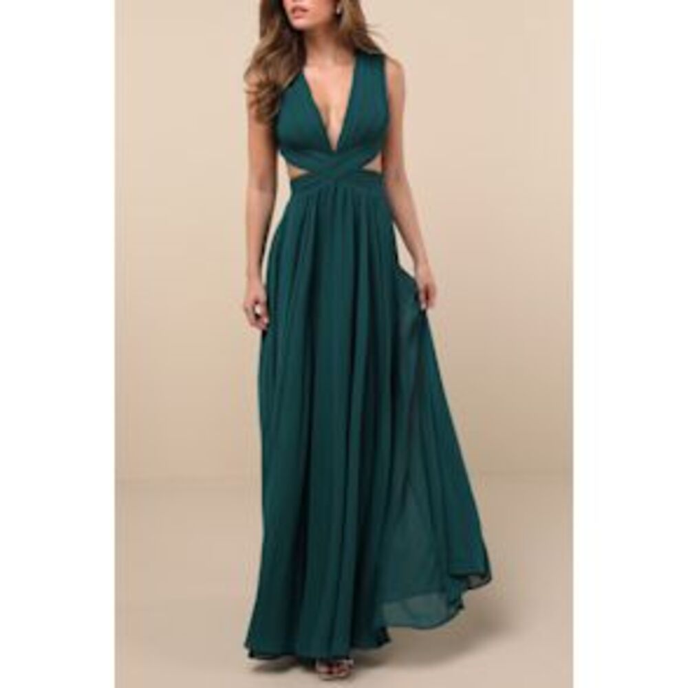 Lulu's Teal Maxi Dress